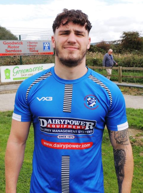 Robbie Jones - scored a try for Fishguard Robbie Jones - scored a try for Fishguard